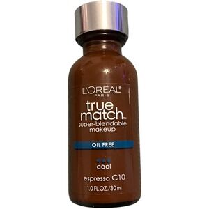 L'Oréal True Match Foundation C10 Cool Espresso Medium Coverage Natural Finish